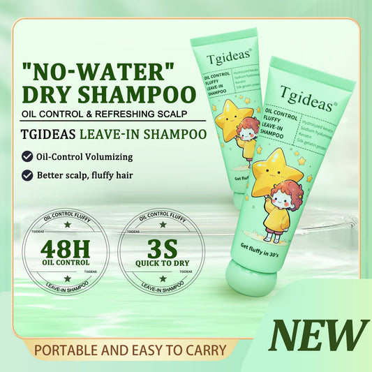 Tgideas Dry Shampoo - Portable Oil-Control Leave-In Shampoo - Suitable for Oily and Dry Hair - Vegan, Odor-Removing, Root-Cleansing, Scalp-Soothing, Volume-Boosting Hair - Unisex, Two-Pieces