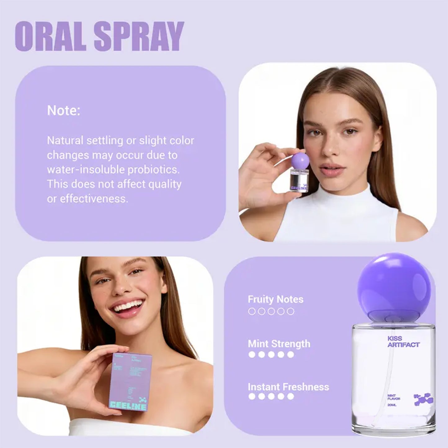 Ceelike Kiss Oral Spray – Probiotic Fresh, 3 Seconds