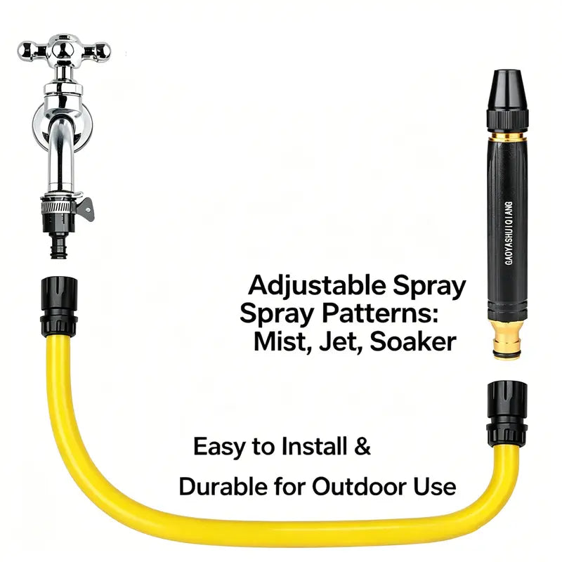 Heavy Duty Adjustable Twist Nozzle Home High Pressure Car Wash Water Gun