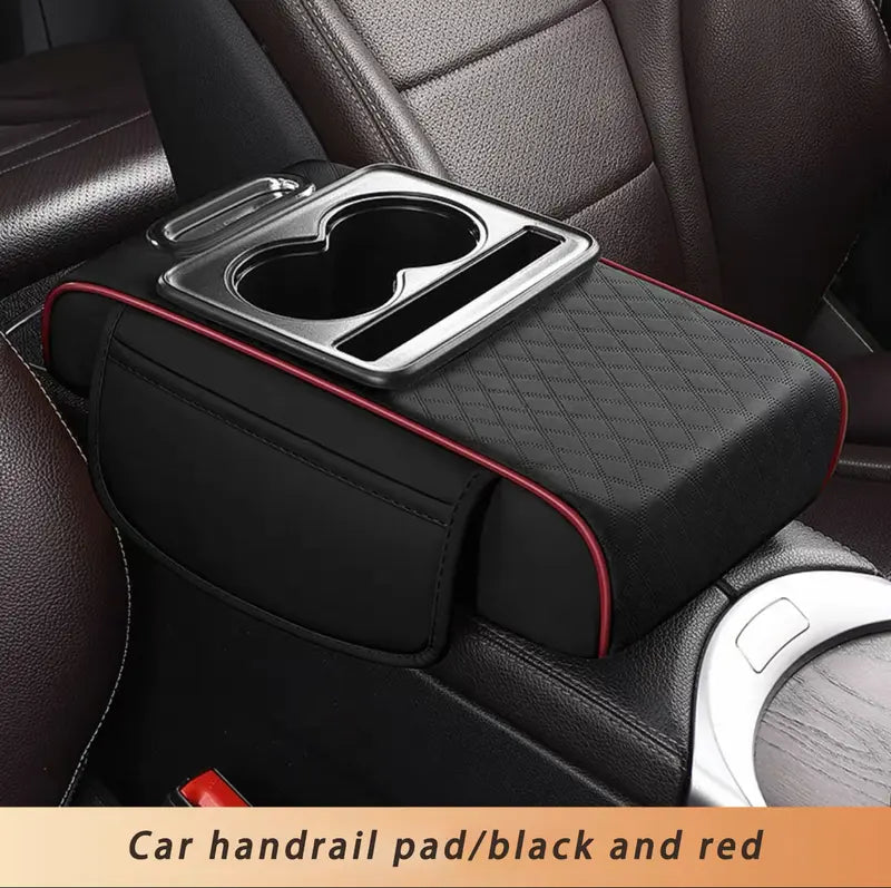 Elite-Car Center Console Armrest Pad, Multifunctional 4 in 1 Pad for Car Armrest Box