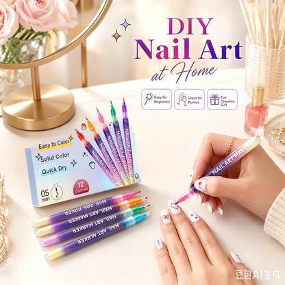 Nail Art Marker Set – Quick-Drying Acrylic Pens