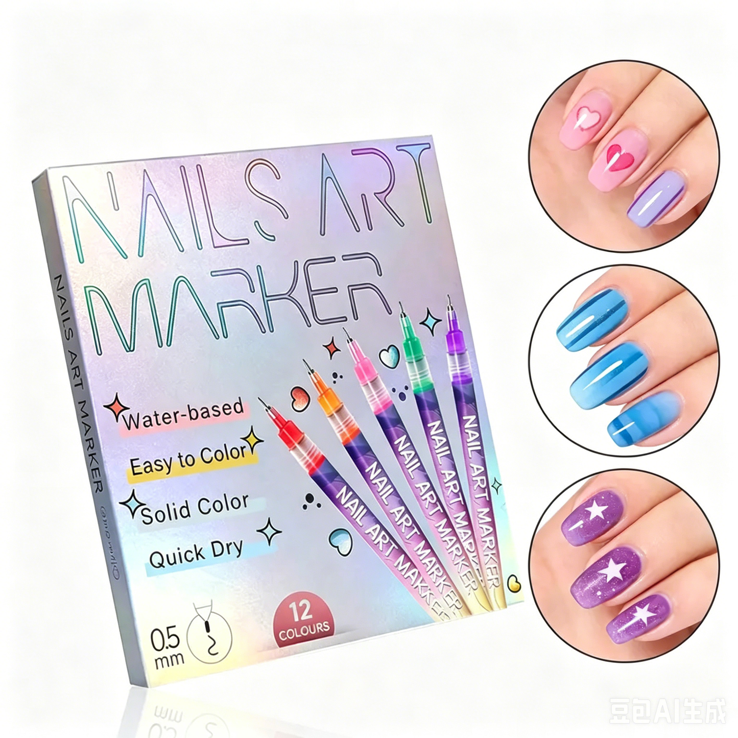 Nail Art Marker Set – Quick-Drying Acrylic Pens
