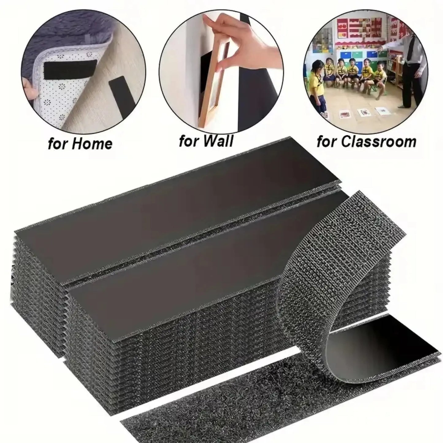 Heavy Duty Waterproof Self-Adhesive Double Sided Hook and Loop Strips
