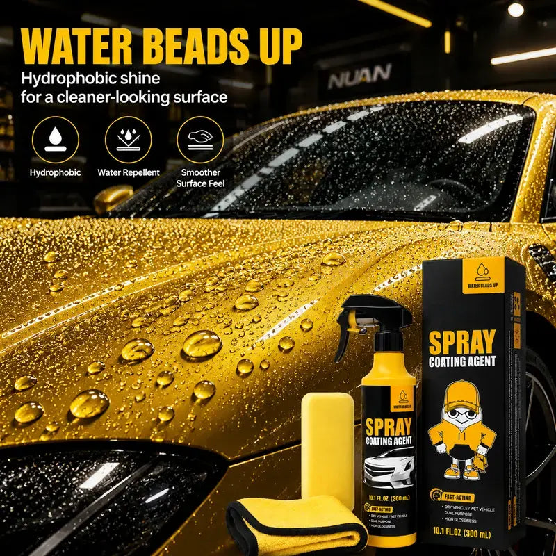 Water Beads Up Spray – Repel Water, Mirror Shine