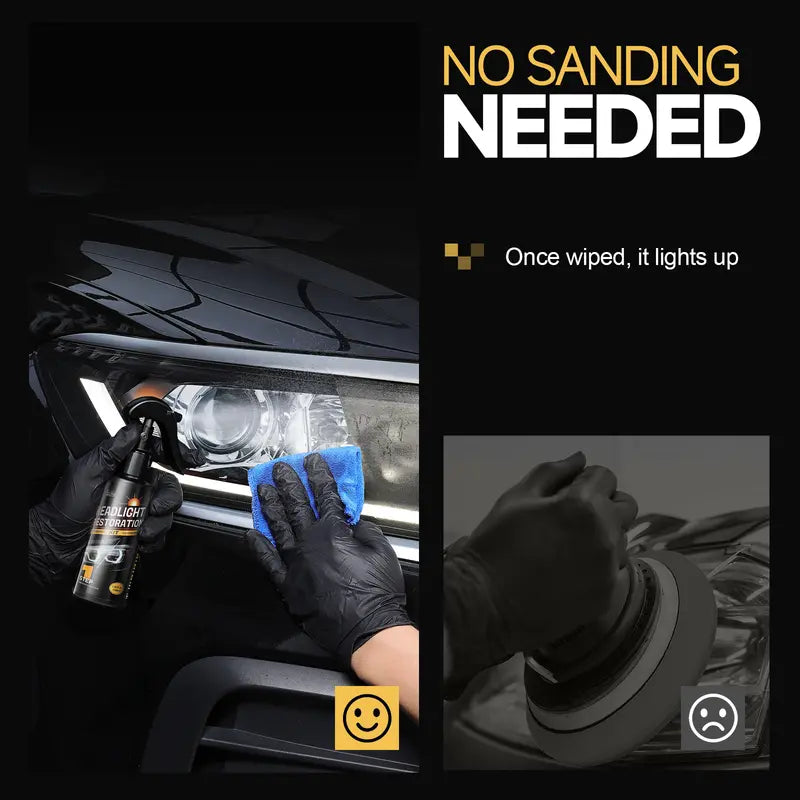 Headlight Restorer – Spray. Wipe. Shine.