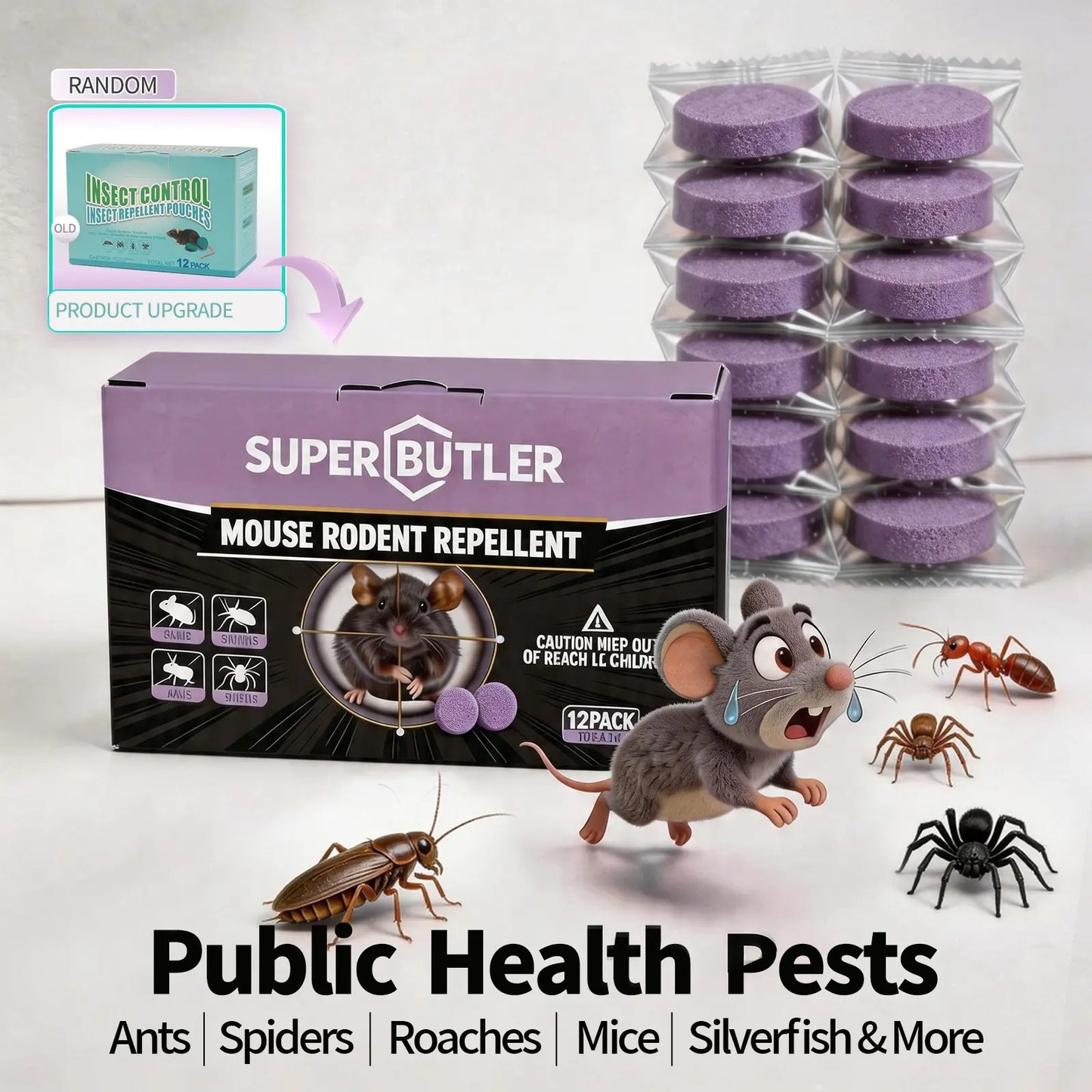 12-Pack Rodent Repellent Balls for Home