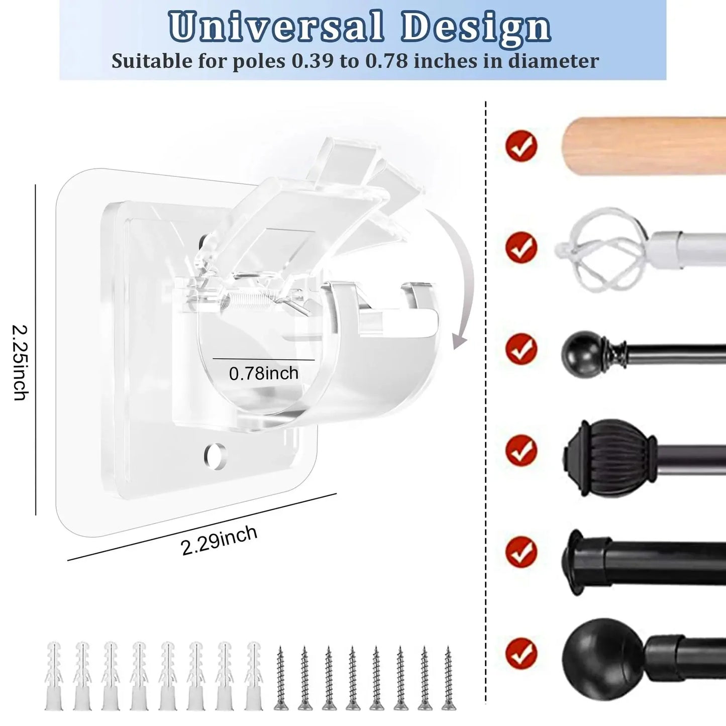 Multi-Use Wall Hook – Stick or Screw