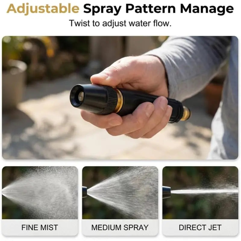 Heavy Duty Adjustable Twist Nozzle Home High Pressure Car Wash Water Gun