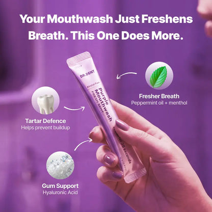 Purple Mouthwash - Sachets 20 Pack - Peroxide-Free