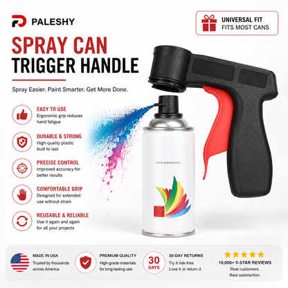 Spray Can Trigger Handle with Full Hand Grip, Convert Spray Cans to Paint Sprayer