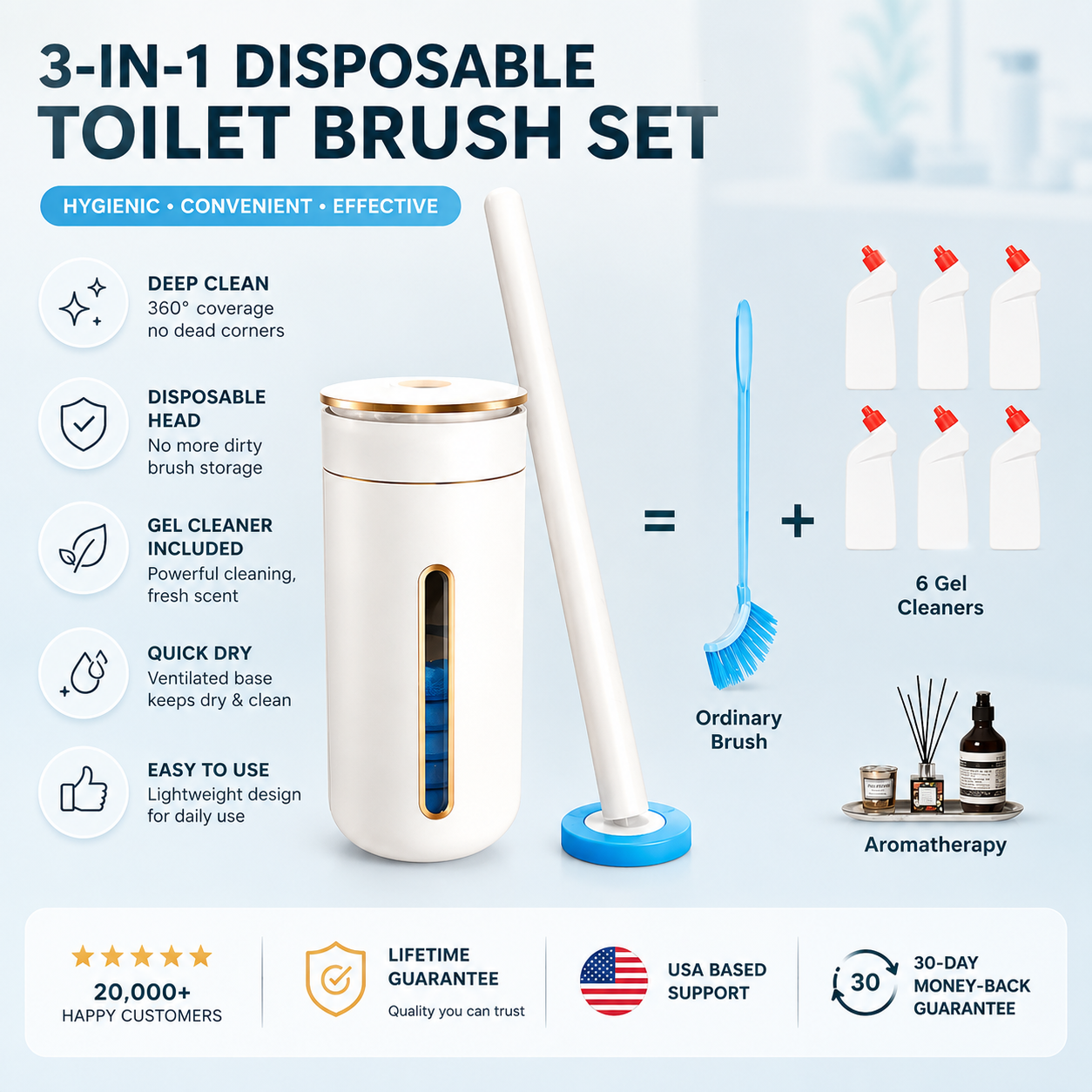 24pc, Disposable Toilet Cleaning Set