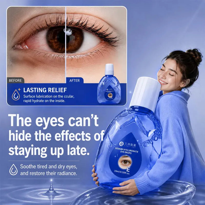 Sodium Hyaluronate Eye Drops - Instant Relief for Dry Eyes, Soothing Hydration