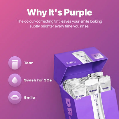 Purple Mouthwash - Sachets 20 Pack - Peroxide-Free