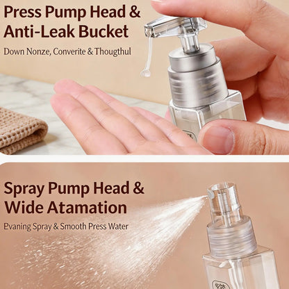4-in-1 Travel Dispenser Bottle for Toiletries Portable