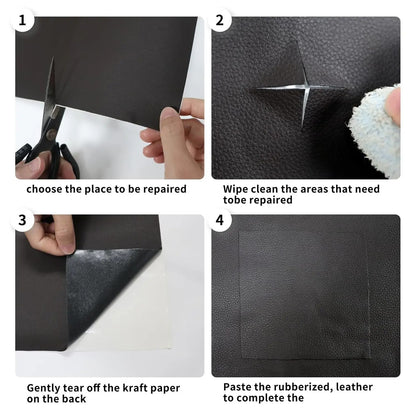 20*54 Inch Self-Adhesive Leather Sticker Patch Cuttable Sofa Repair