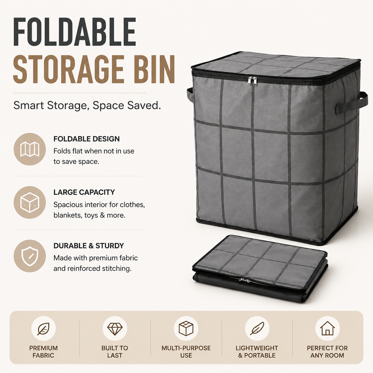 XXL Storage Bag – Fold Flat, Hold Shape