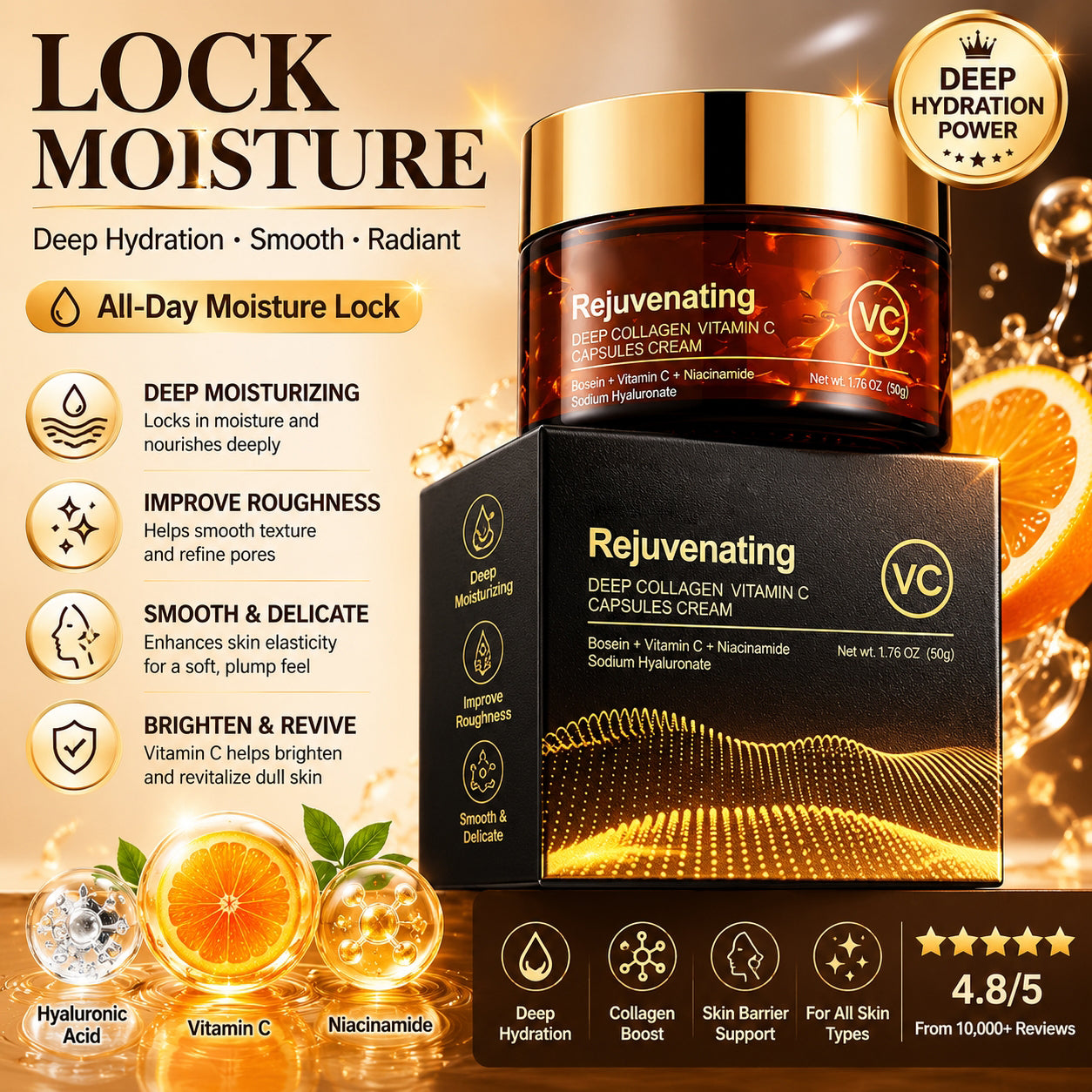 Korean Brightening Cream | Collagen & Vitamin C