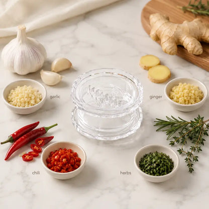 Manual Garlic Twister & Mincer, Compact Garlic Grinder for Garlic