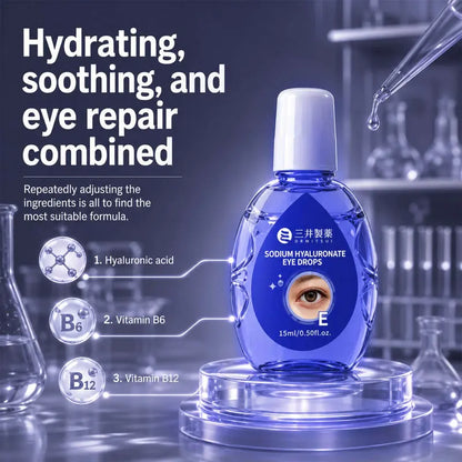 Sodium Hyaluronate Eye Drops - Instant Relief for Dry Eyes, Soothing Hydration