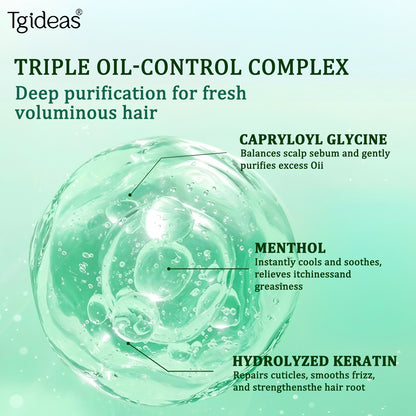 Tgideas Dry Shampoo - Portable Oil-Control Leave-In Shampoo - Suitable for Oily and Dry Hair - Vegan, Odor-Removing, Root-Cleansing, Scalp-Soothing, Volume-Boosting Hair - Unisex, Two-Pieces