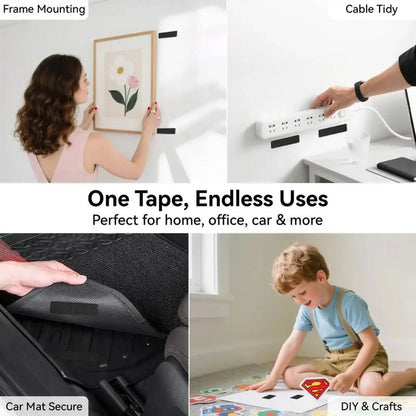Heavy Duty Waterproof Self-Adhesive Double Sided Hook and Loop Strips