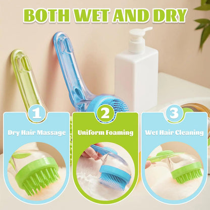 Pet Bath Brush with Shampoo Dispenser for Dogs & Cats