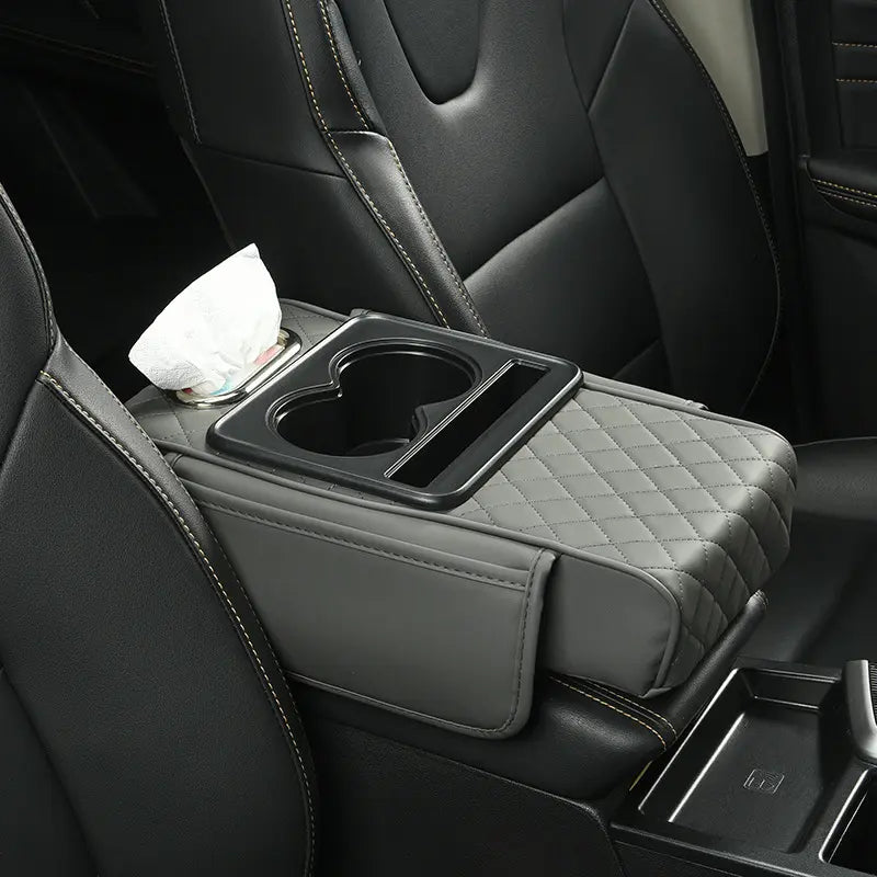 Elite-Car Center Console Armrest Pad, Multifunctional 4 in 1 Pad for Car Armrest Box