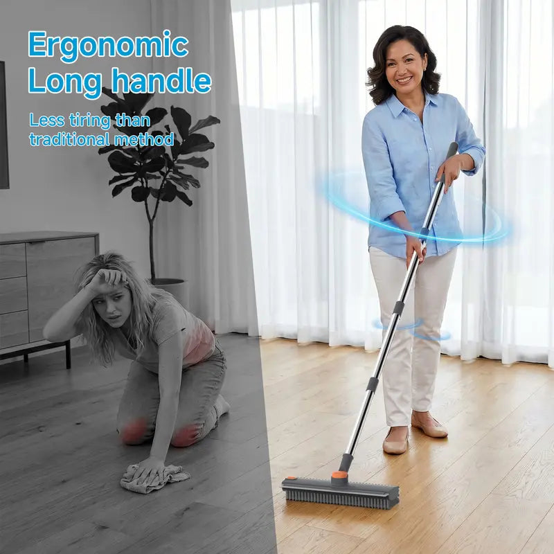 Heavy Duty 3-in-1 Rotatable Long Handle Floor Scrub Brush