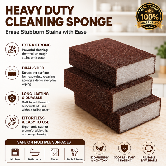 Scrub & Clean Sponge – Cut to Fit, Lasts Longer
