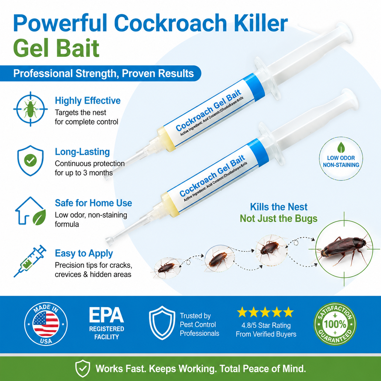 Cockroach Gel Bait Syringes 1-Pack