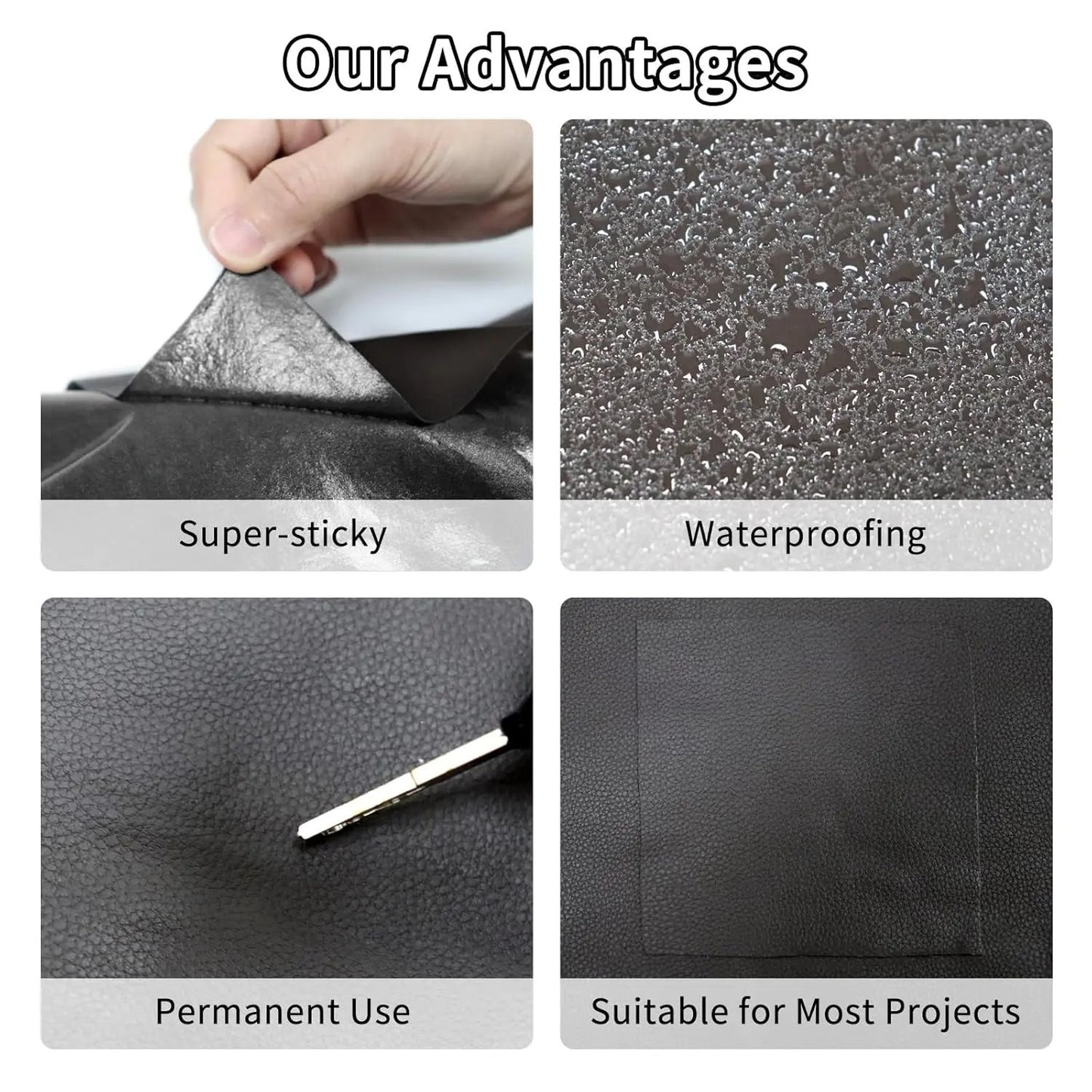 20*54 Inch Self-Adhesive Leather Sticker Patch Cuttable Sofa Repair