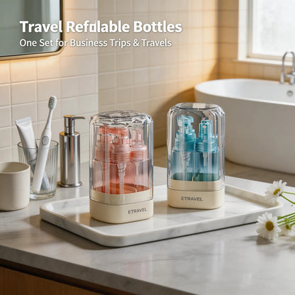 4-in-1 Travel Dispenser Bottle for Toiletries Portable