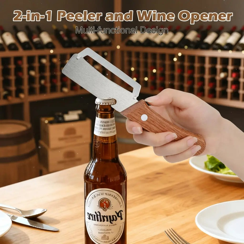 Wooden-Handled Vegetable & Fruit Peeler