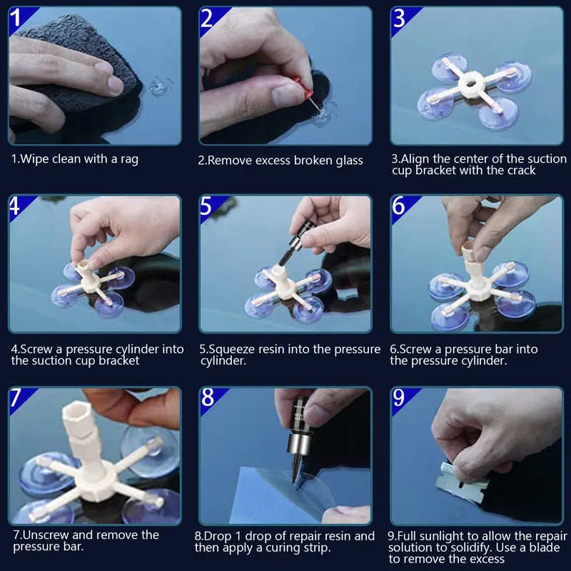 SunAuto Windshield Crack Repair Kit