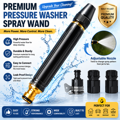 Heavy Duty Adjustable Twist Nozzle Home High Pressure Car Wash Water Gun