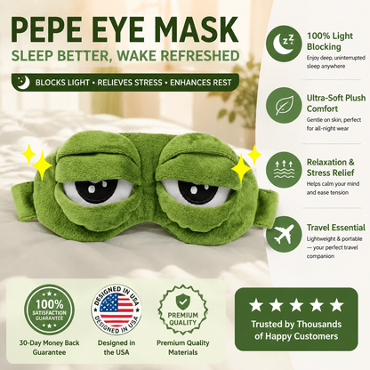 Frog Sleep Mask — A stylish, shimmering sleep mask