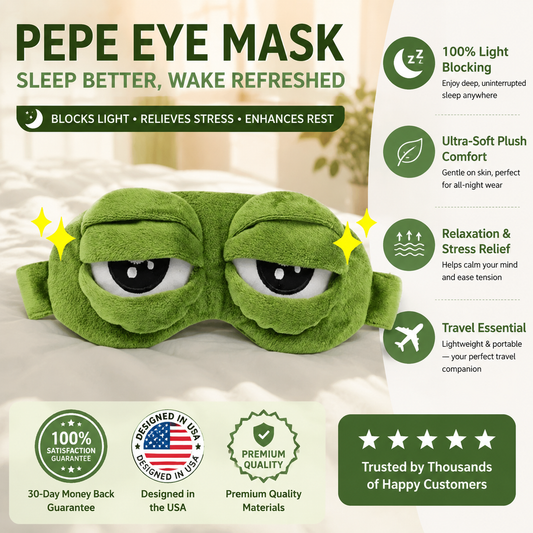 Frog Sleep Mask — A stylish, shimmering sleep mask