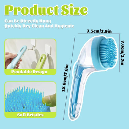 Pet Bath Brush with Shampoo Dispenser for Dogs & Cats