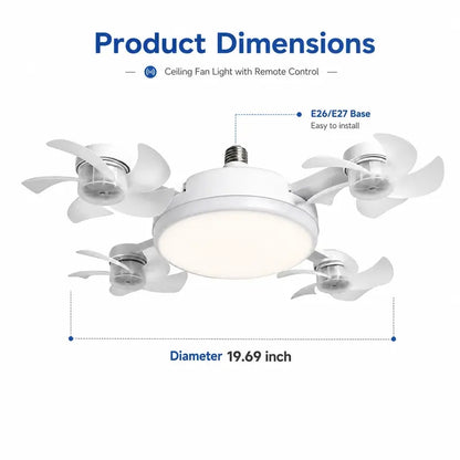 Ceiling Fan Light with Remote Control