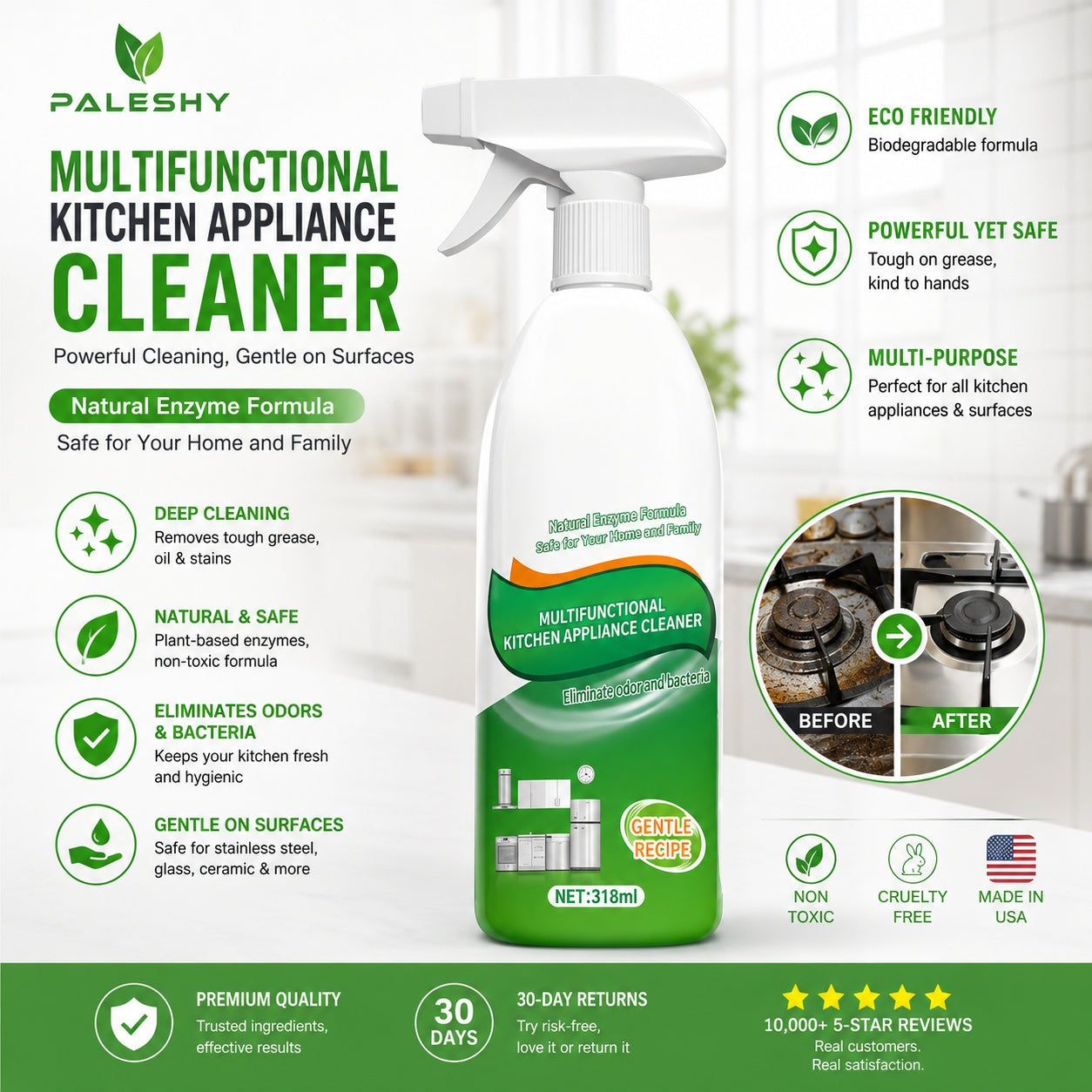 Multifunctional kitchen appliance cleaner main product image