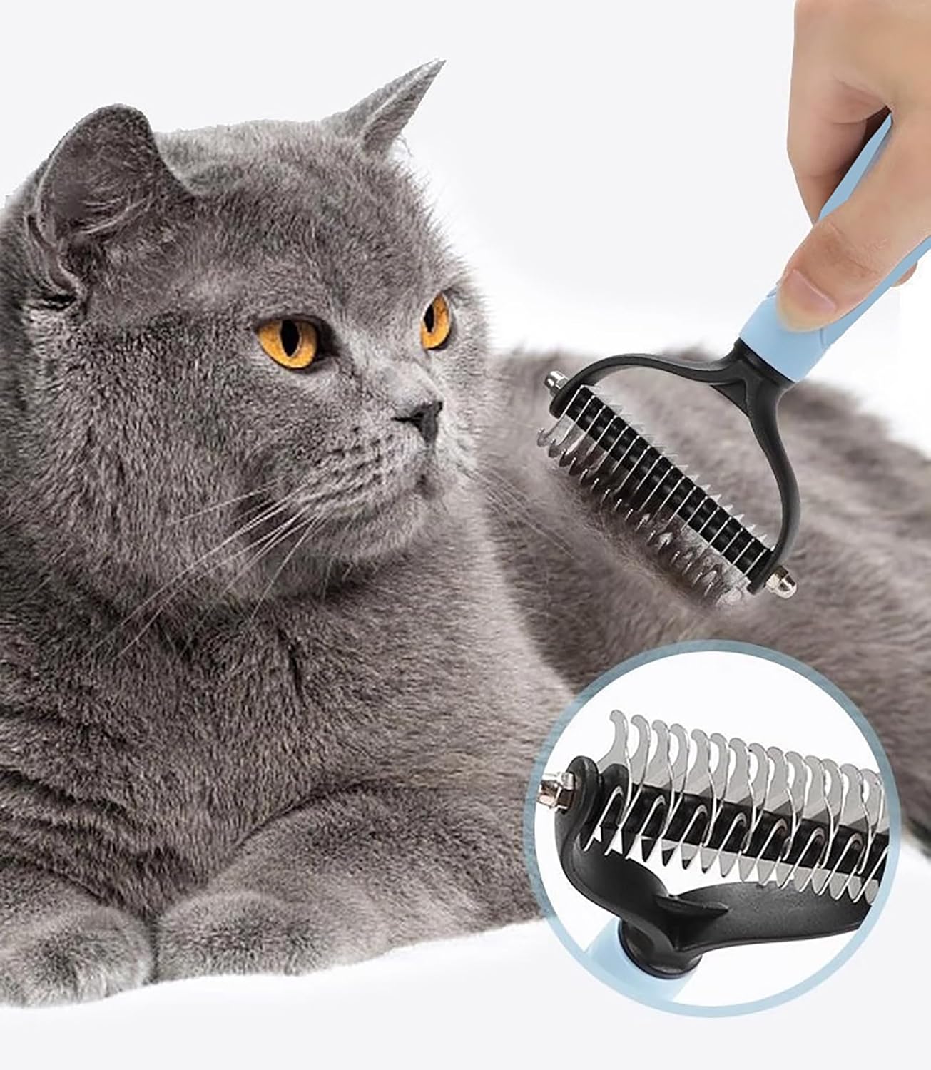 Pet DeMatting Comb – Gently Detangle in One Pull