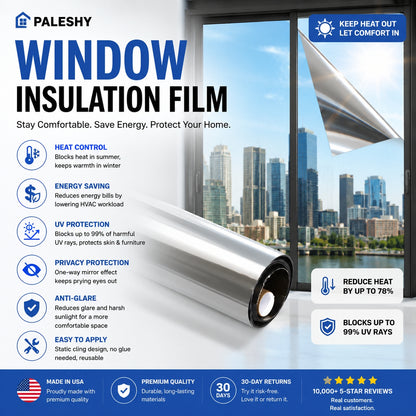 Window Privacy Film, Static Cling Removable Window Tint
