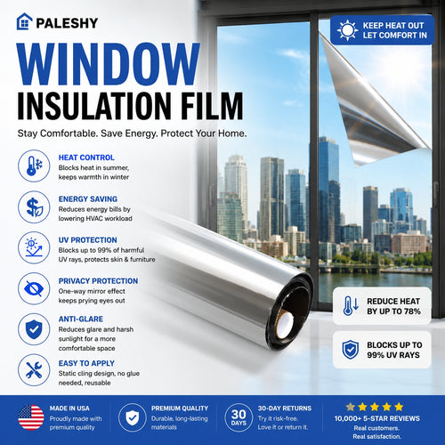 Window Privacy Film, Static Cling Removable Window Tint