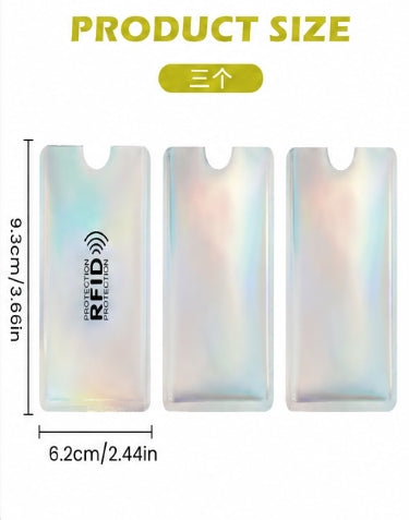 8 Counts RFID Blocking Sleeves Set – Protection for Credit & ID Cards, Slim & Lightweight Design