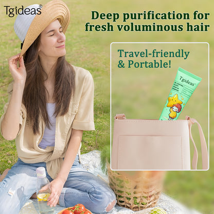 Tgideas Dry Shampoo - Portable Oil-Control Leave-In Shampoo - Suitable for Oily and Dry Hair - Vegan, Odor-Removing, Root-Cleansing, Scalp-Soothing, Volume-Boosting Hair - Unisex, Two-Pieces