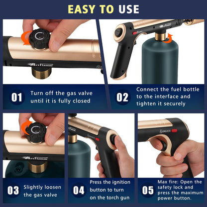 ARTFLAMM Powerful Propane Torch Gun with Turbo Mode