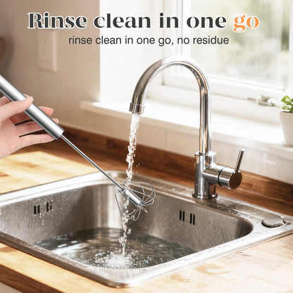 QQ Stainless Steel Hand-Push Rotary Whisk