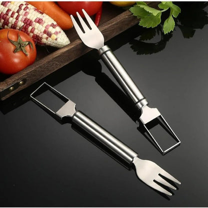 2-in-1 Watermelon Fork Slicer Cutter Stainless Steel Summer