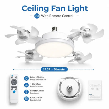 Ceiling Fan Light with Remote Control