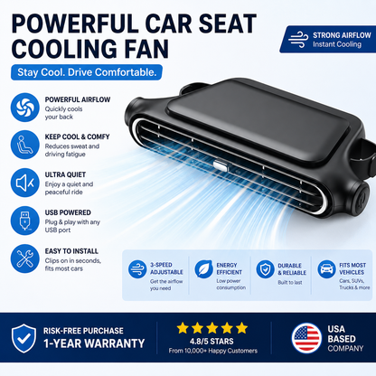 Seat Fan for Hot Days – Cool Air Exactly Where You Need It